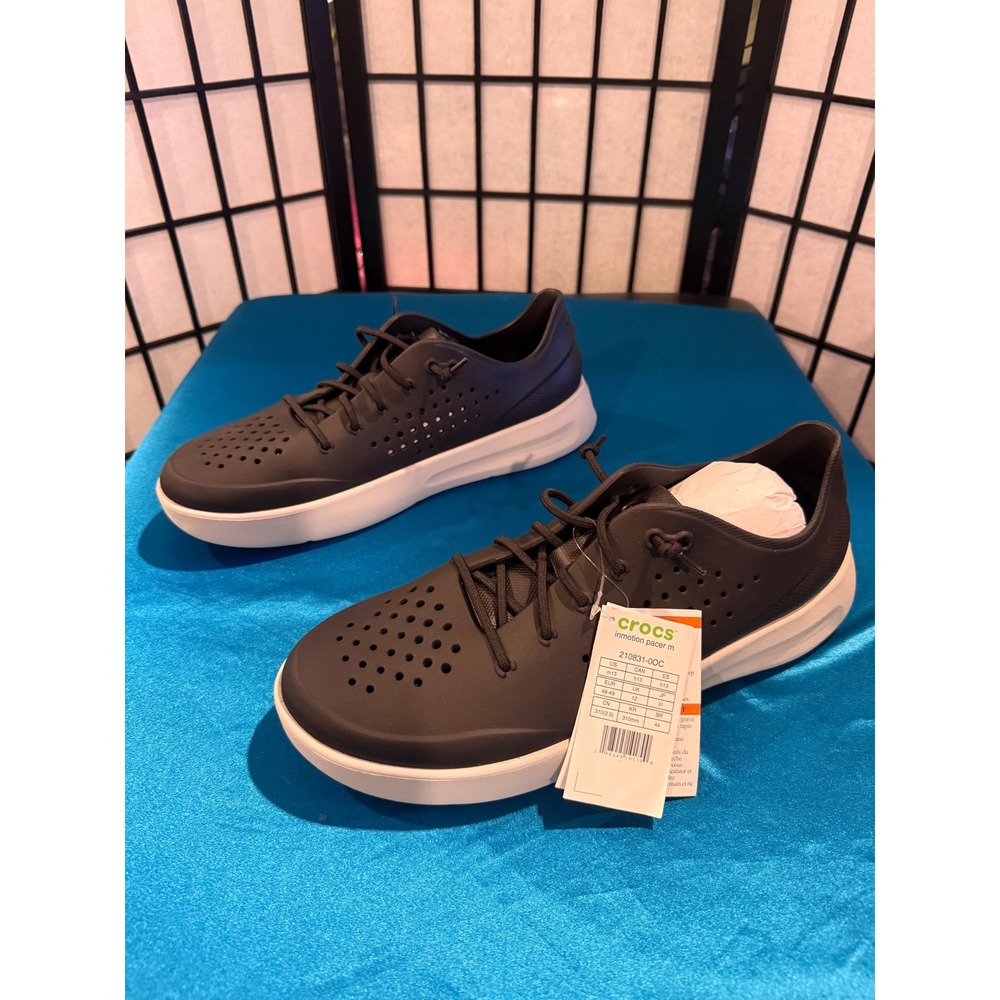 Crocs InMotion LiteRide Pacer Sneakers Black Atmosphere Men's 13 NWT